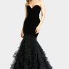 Clothing * | Mac Duggal Sweatheart Neckline Mermaid Gown Black