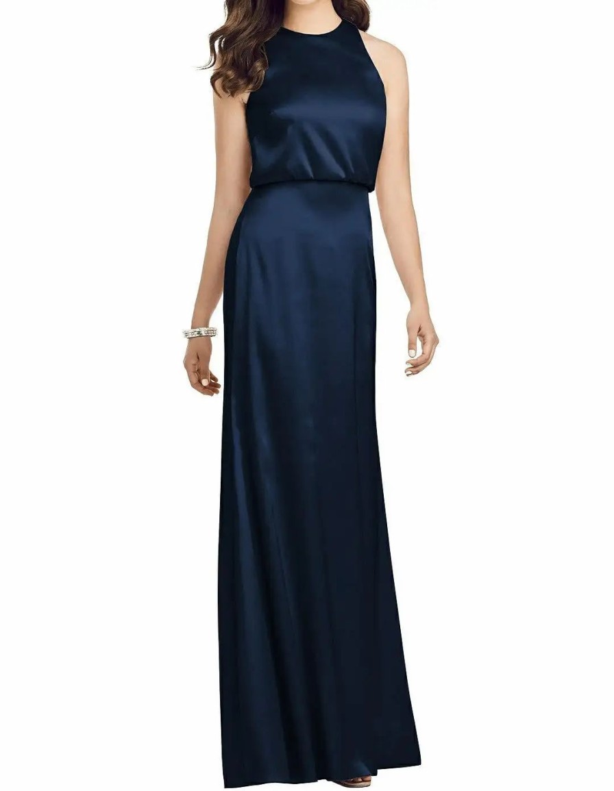 Clothing * | Dessy Collection Sleeveless Blouson Bodice Trumpet Gown Midnight