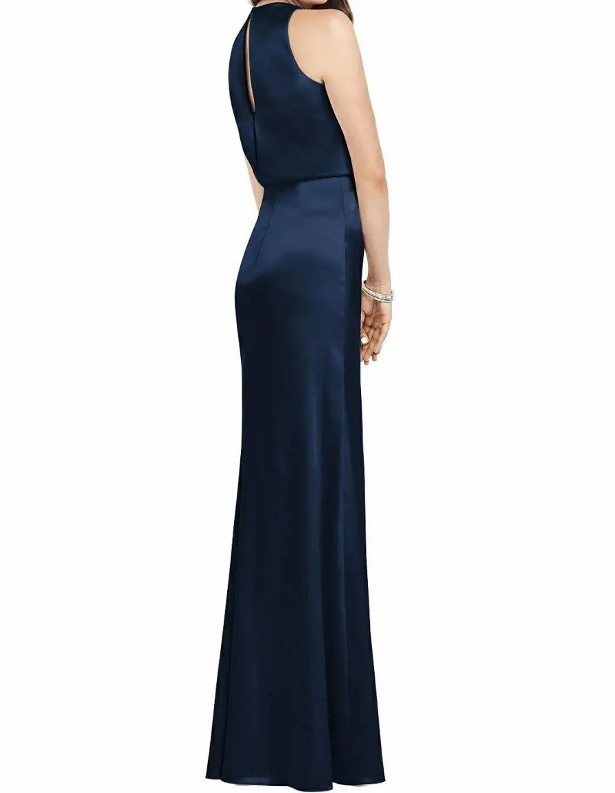 Clothing * | Dessy Collection Sleeveless Blouson Bodice Trumpet Gown Midnight