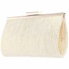 Handbags * | Nina Winslet Metallic Patterned Frame Clutch