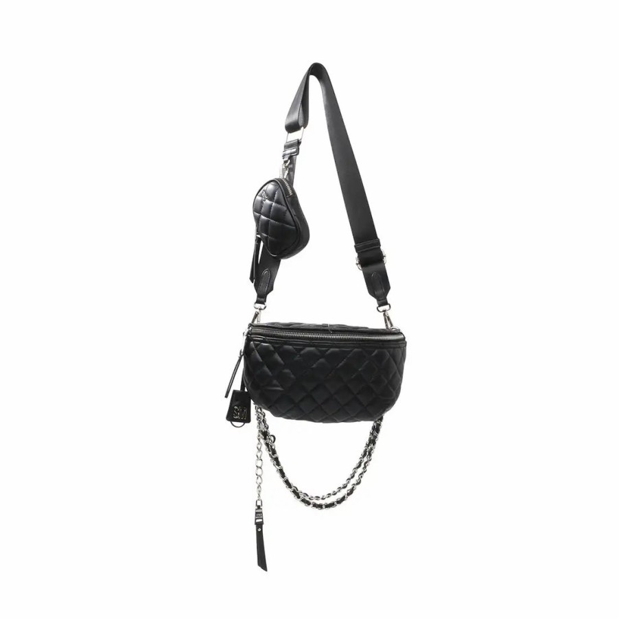 Handbags * | Steve Madden Possess Convertible Crossbody Black