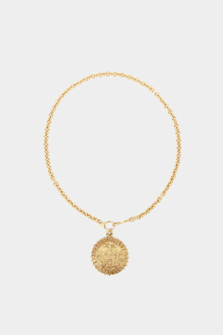 Jewelry-Accessories * | Chanel Sun Palmtree Necklace Gold