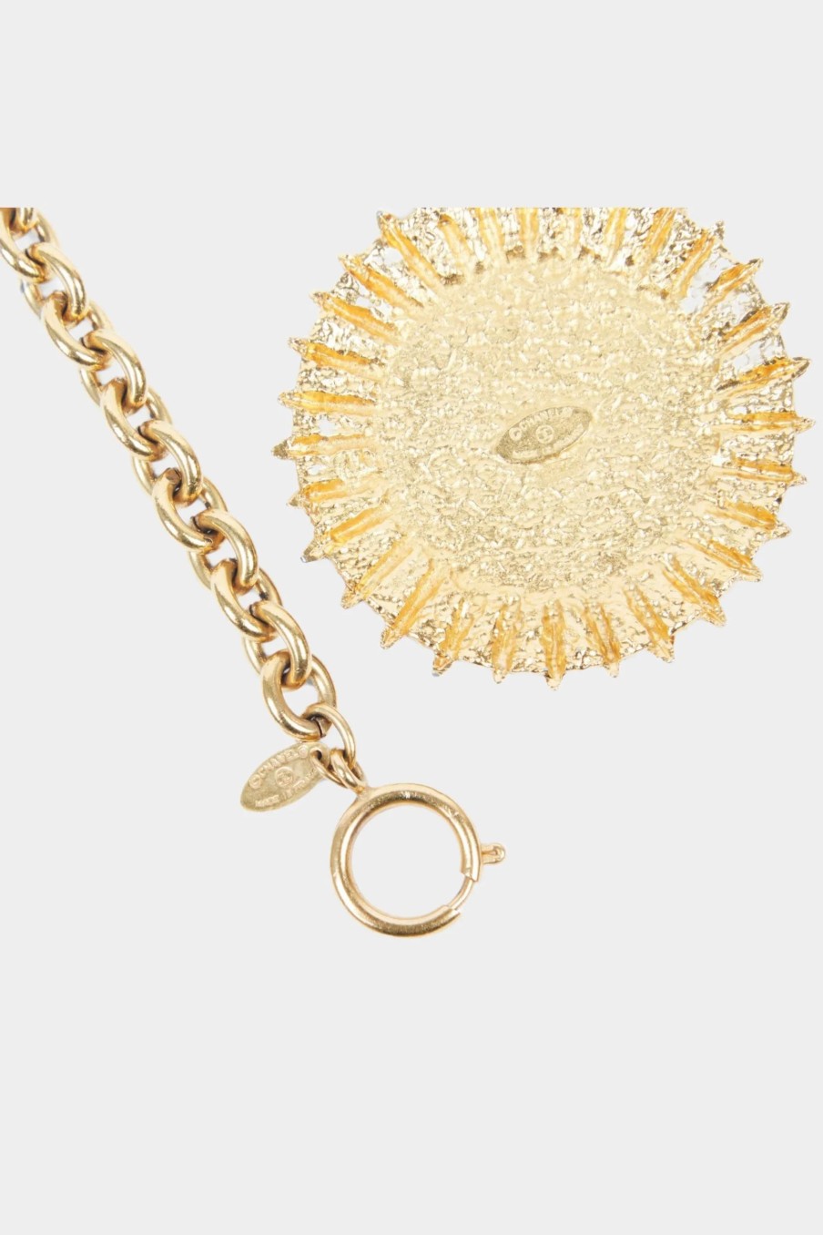 Jewelry-Accessories * | Chanel Sun Palmtree Necklace Gold