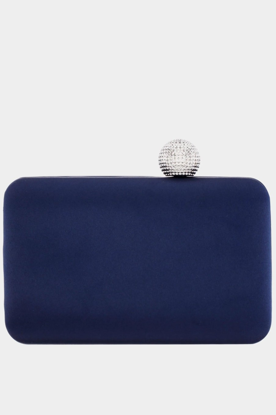 Handbags * | Nina Crystal Clasp Satin Minaudriere