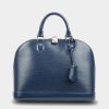 Handbags * | Louis Vuitton Alma Epi Handbag Blue