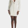 Clothing * | Current Air Long Sleeve Open Back Blazer Mini Dress Ivory