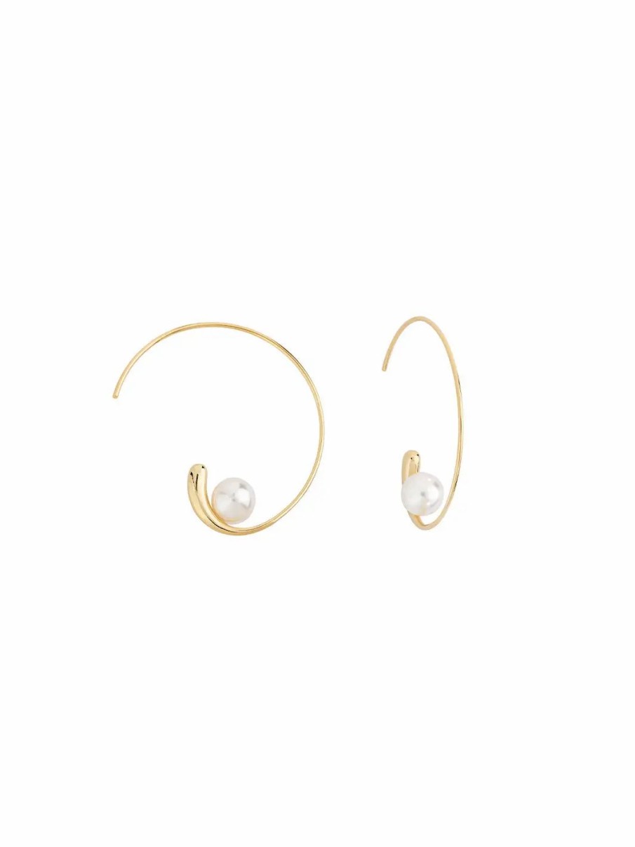 Jewelry-Accessories * | Shashi Jemima Earrings Pearl