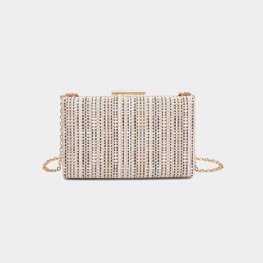 Handbags * | Urban Expressions Azores Minaudiere Natural Multi