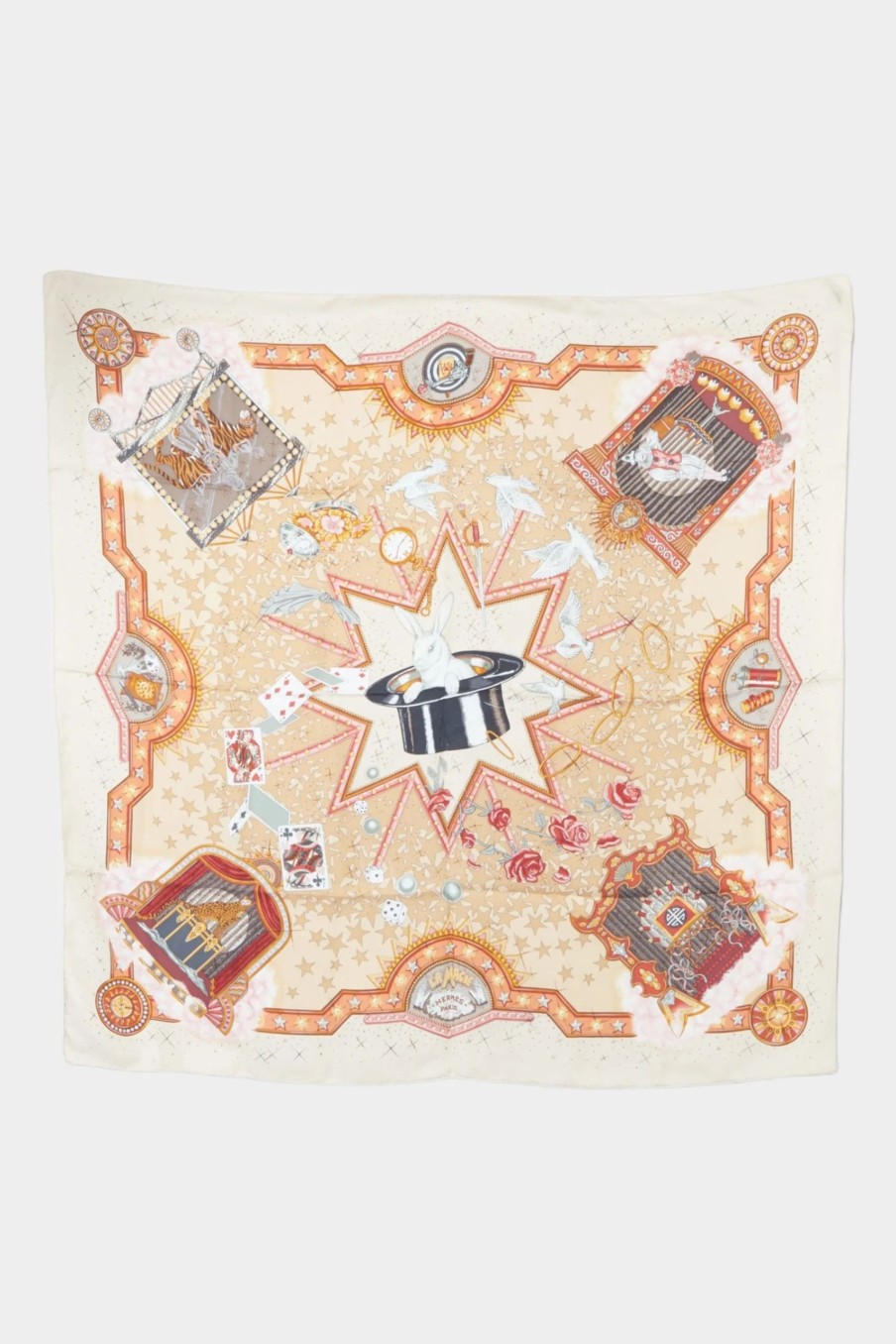 Jewelry-Accessories * | Hermes La Magie Scarf Beige