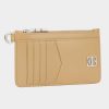 Handbags * | Givenchy 4G Zipped Cardholder Wallet Beige