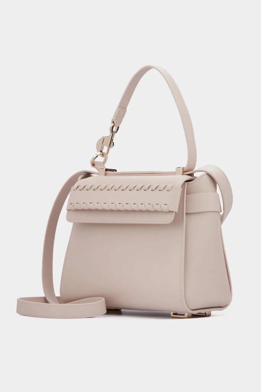 Handbags * | Chloe Logo-Embossed Leather Bag Nude