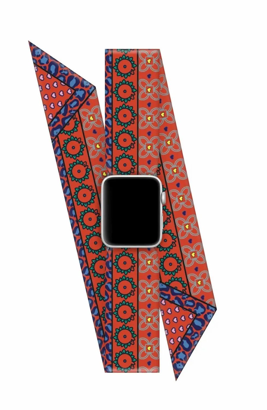 Jewelry-Accessories * | Wristpop Foxy-Orange Crush 42/44Mm Apple Watch Scarf Watch Band