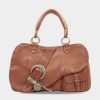 Handbags * | Dior Gaucho Tote Bag Large Brown