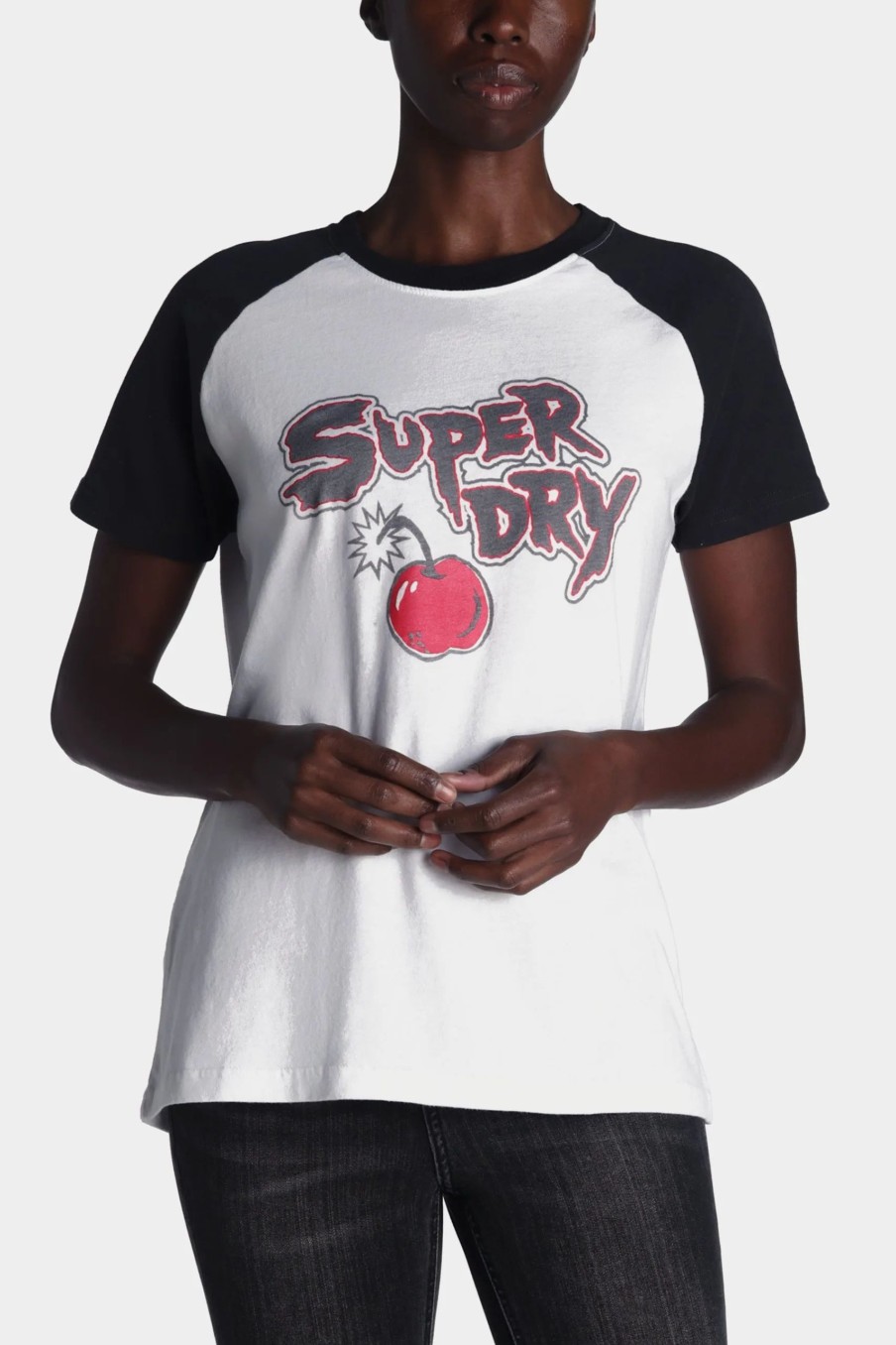 Clothing * | Superdry Vintage Indie Tee 8Nl-Optic/Bison Black