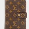 Handbags * | Louis Vuitton Porte Papier Monogram Zip Wallet Brown