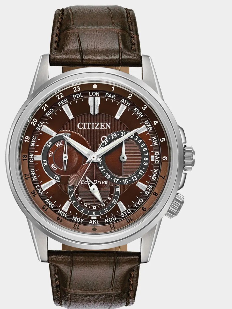 Jewelry-Accessories * | Citizen Calendrier Brown