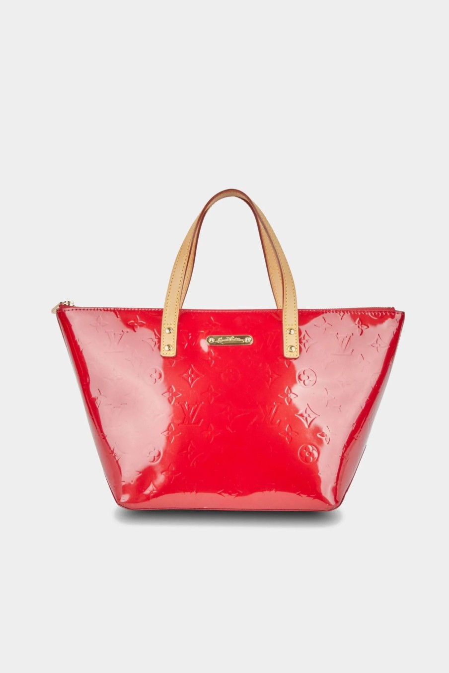 Handbags * | Louis Vuitton Monogram Vernis Bellevue Tote Bag Red