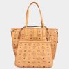 Handbags * | Mcm Liz Shopper Bag Cognac