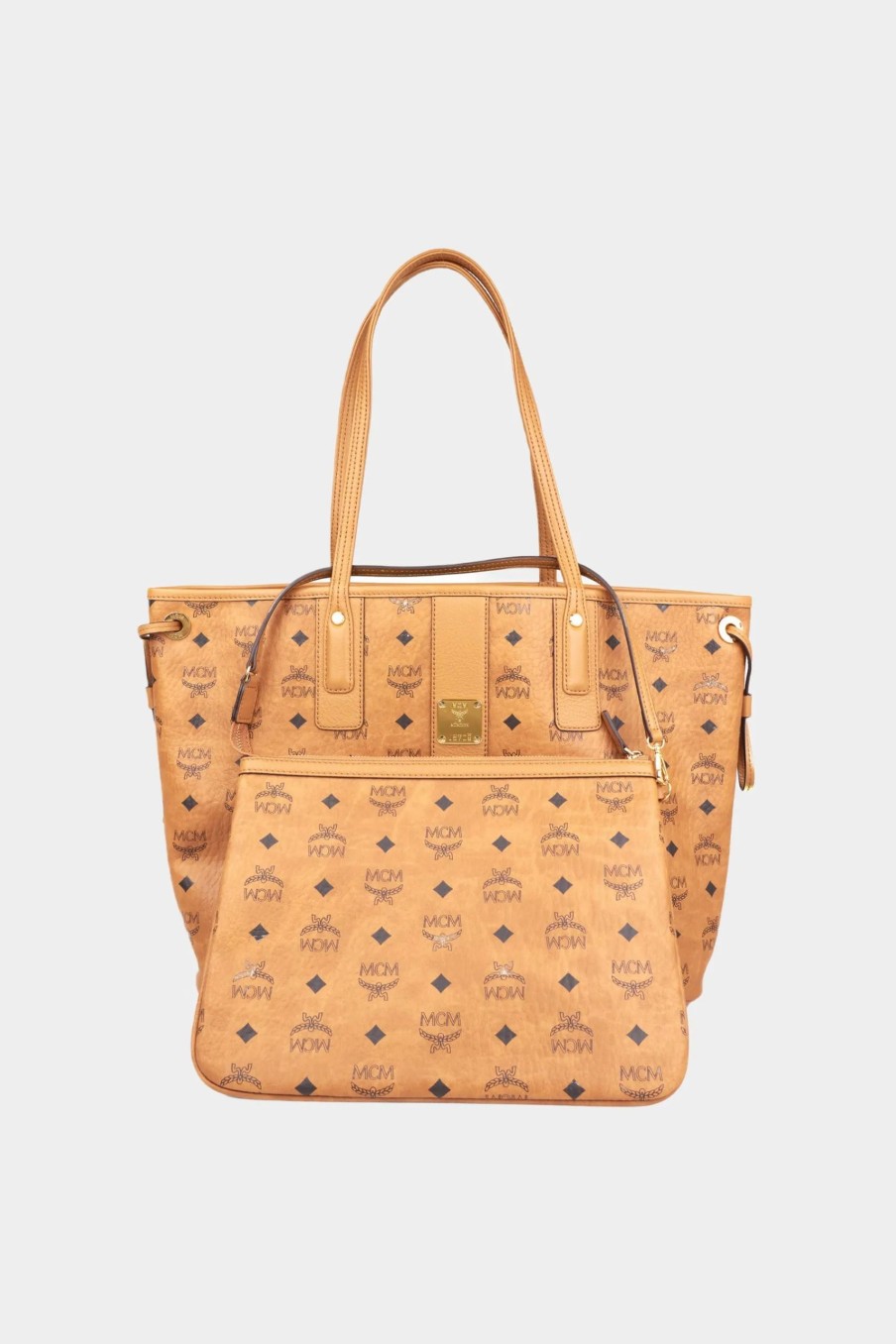 Handbags * | Mcm Liz Shopper Bag Cognac