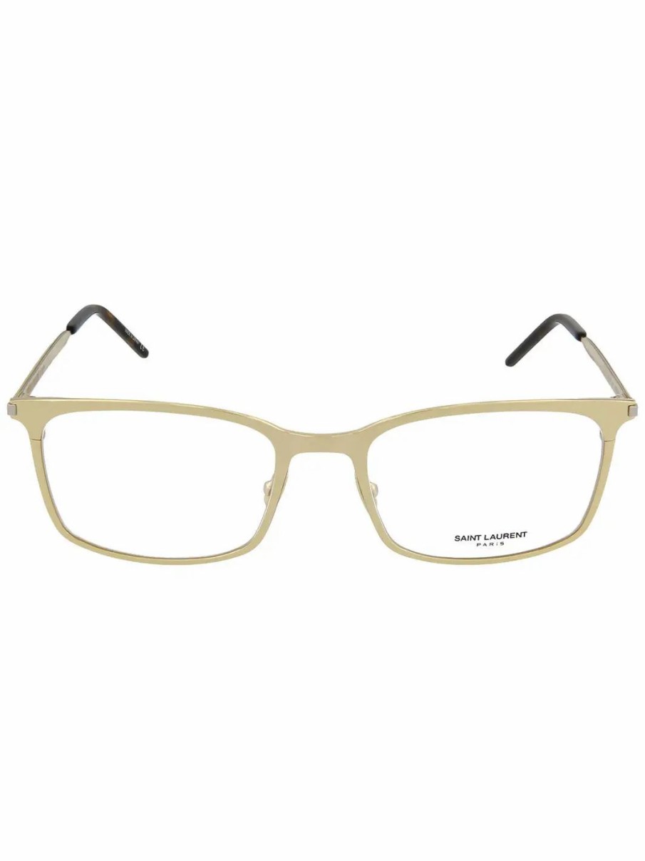 Jewelry-Accessories * | Saint Laurent Square Core Optical Glasses Gold