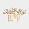 Jewelry-Accessories * | Ettika Princessa Hair Comb Gold