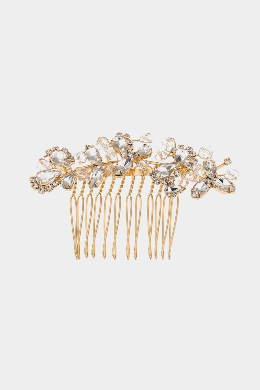 Jewelry-Accessories * | Ettika Princessa Hair Comb Gold