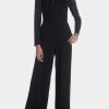 Clothing * | Karl Lagerfeld Lace Bodice Jumpsuit Black