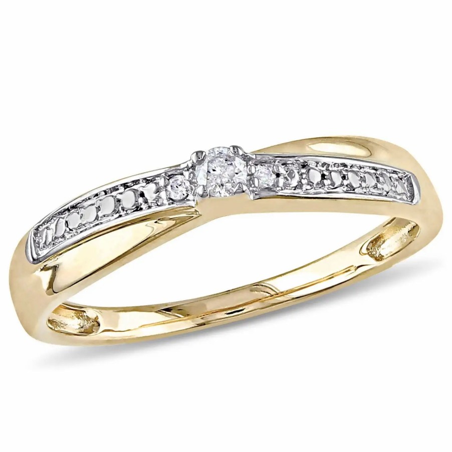 Jewelry-Accessories * | Julianna B 10K Diamond Promise Ring Yellow Gold