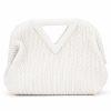 Handbags * | Bottega Veneta Quilted Point Bag Chalk