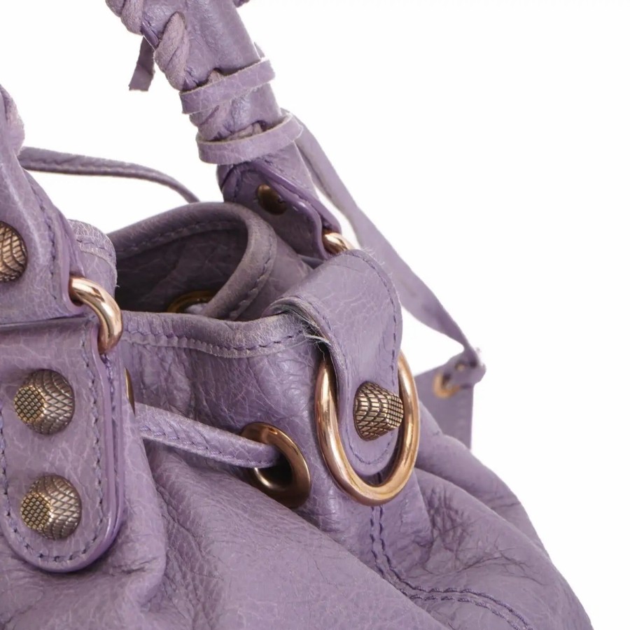 Handbags * | Balenciaga Giant Pompon Shoulder Bag Lavender