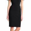 Clothing * | Aidan Mattox Off The Shoulder Short Dress Black