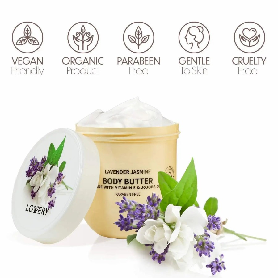 Beauty * | Lovery Lavender Jasmine Whipped Body Butter 2-Piece Set Beige