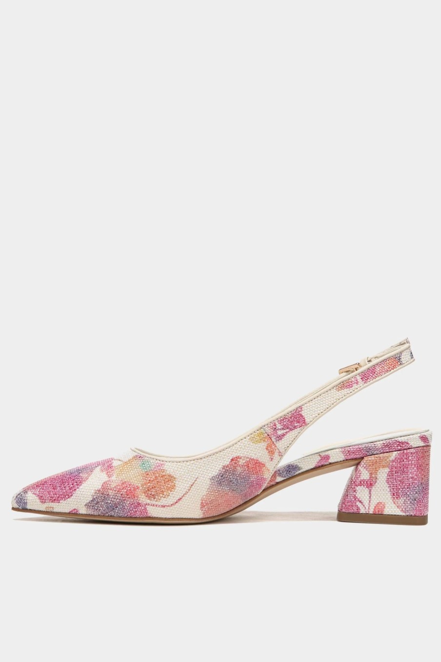 Shoes * | Franco Sarto Racer2 Slingback White Multi Floral Raffia