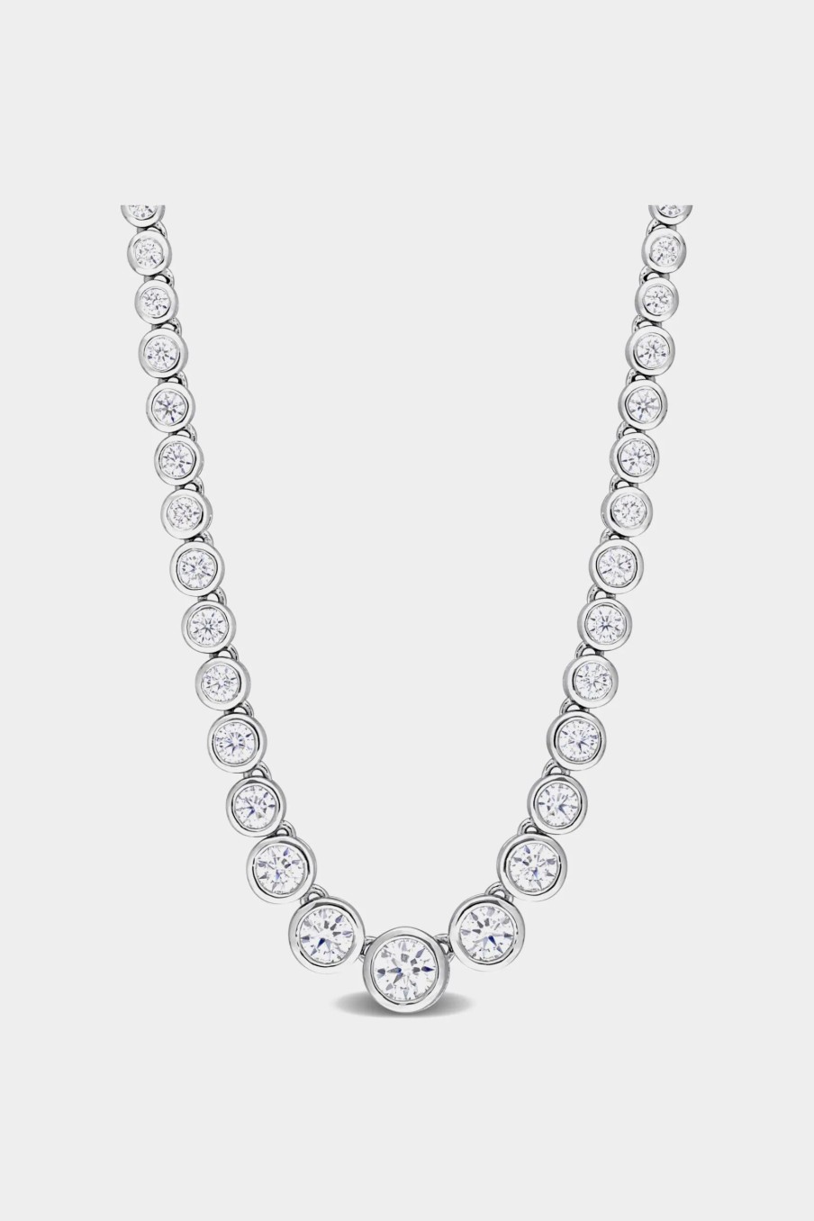 Jewelry-Accessories * | Julianna B Tennis Necklace Silver