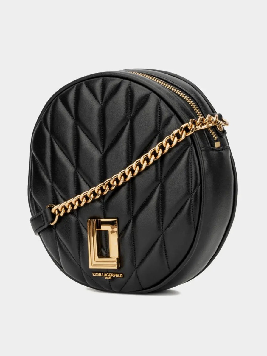 Handbags * | Karl Lagerfeld Paris Lafayette Crossbody Black Gold