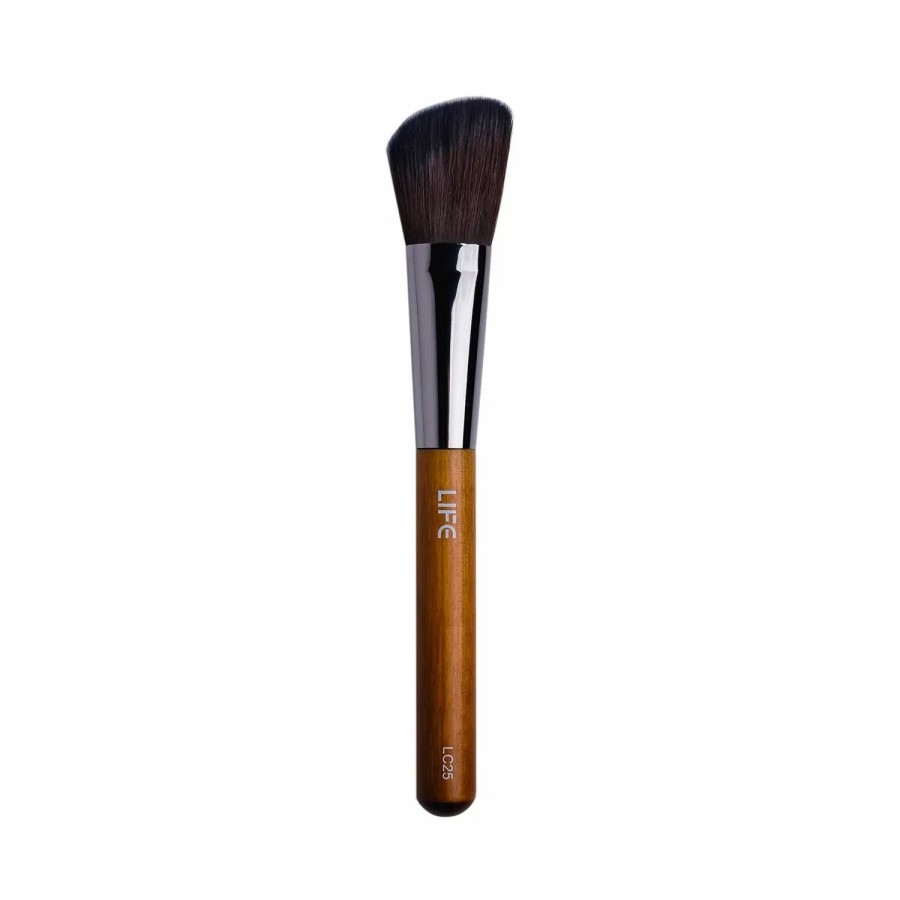 Beauty * | Life Cosmetics Angled Blush Brush Brown