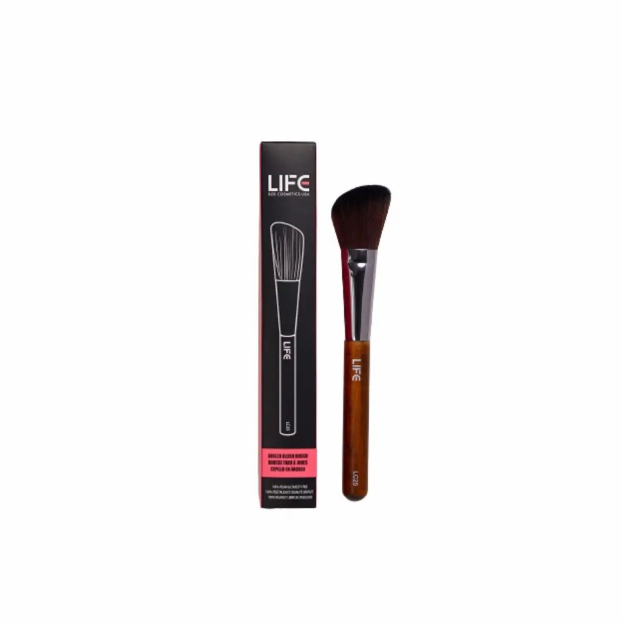 Beauty * | Life Cosmetics Angled Blush Brush Brown