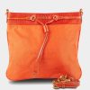 Handbags * | Prada Drawstring Tessuto Crossbody Bag Orange