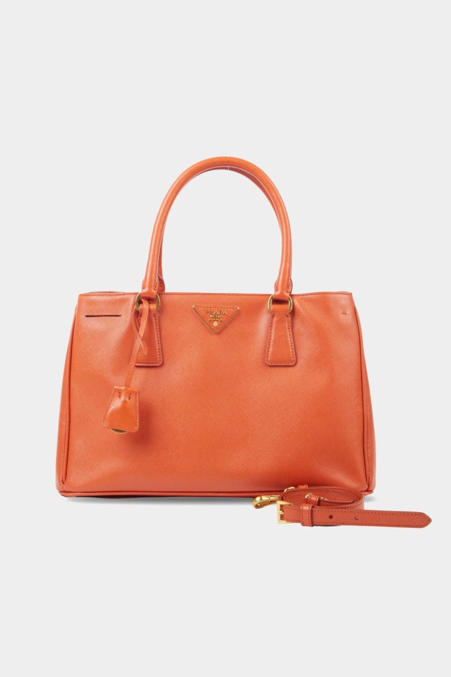 Handbags * | Prada Galleria Saffiano Small Tote Bag Orange