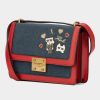 Handbags * | Karl Lagerfeld Paris Corinne Shoulder Bag Indigo Denim Red