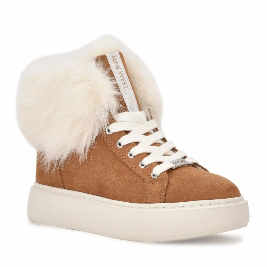 Shoes * | Nine West Keepup Sneakers Cognac