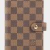 Handbags * | Louis Vuitton Damier Ebene Agenda Pm Brown