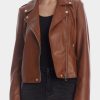 Clothing * | Bagatelle Faux Leather Moto Jacket Hazel