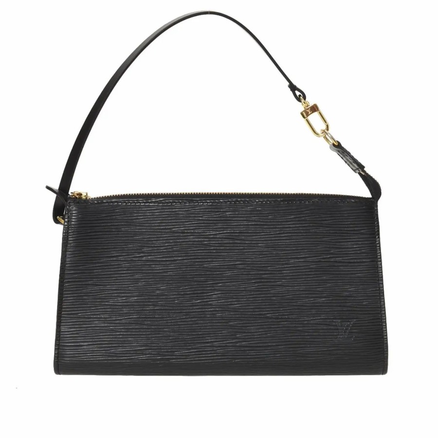 Handbags * | Louis Vuitton Epi Pochette Accessories 24 Black