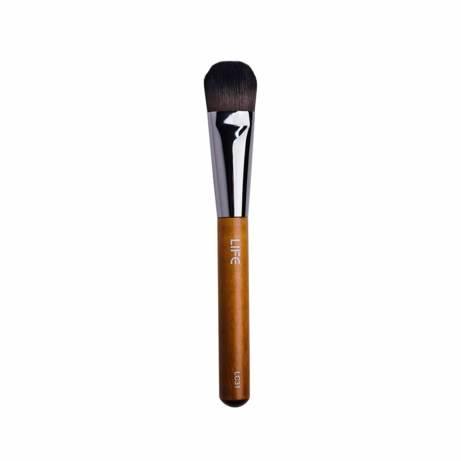 Beauty * | Life Cosmetics Edged Eye Concealer Brush Brown