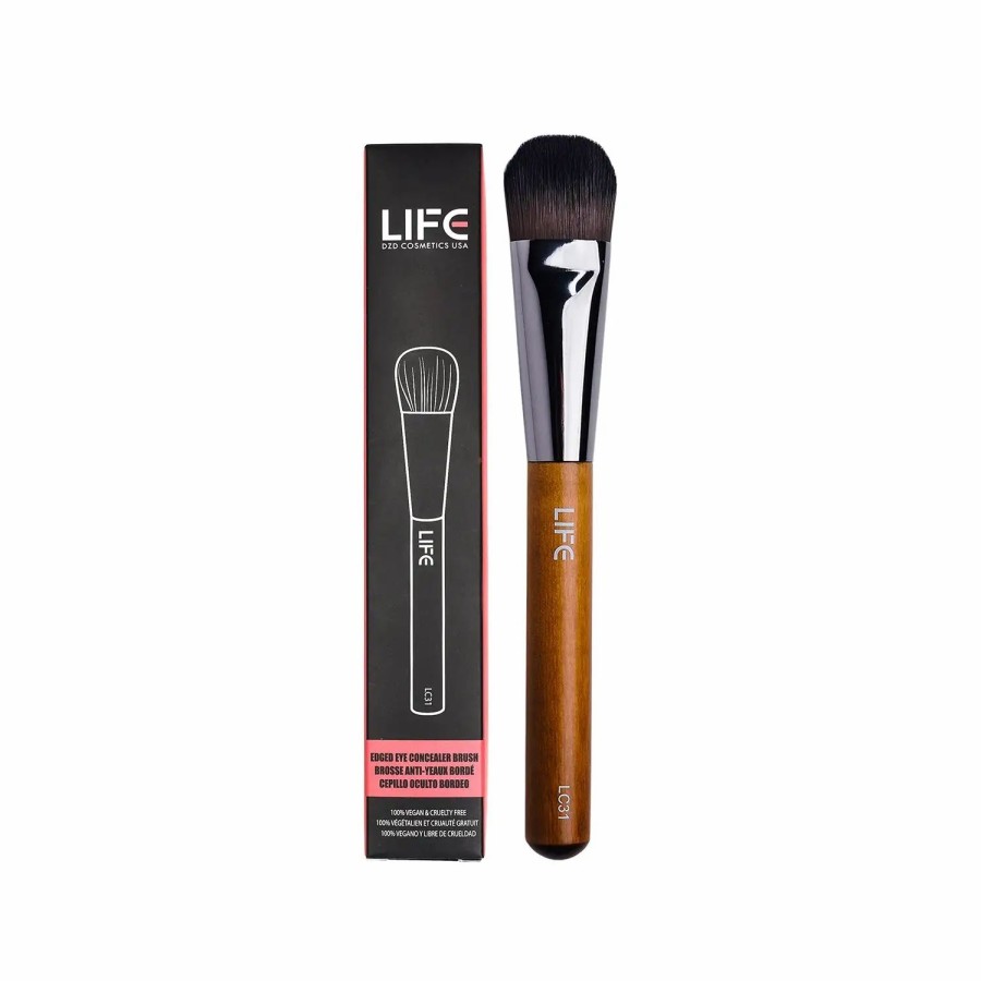 Beauty * | Life Cosmetics Edged Eye Concealer Brush Brown