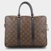 Handbags * | Louis Vuitton Porte-Documents Voyage Pm Monogram Macassar Bag Brown