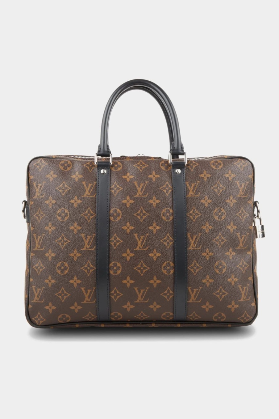 Handbags * | Louis Vuitton Porte-Documents Voyage Pm Monogram Macassar Bag Brown