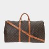 Handbags * | Louis Vuitton Keepall 60 Bandouliere Travel Bag Brown