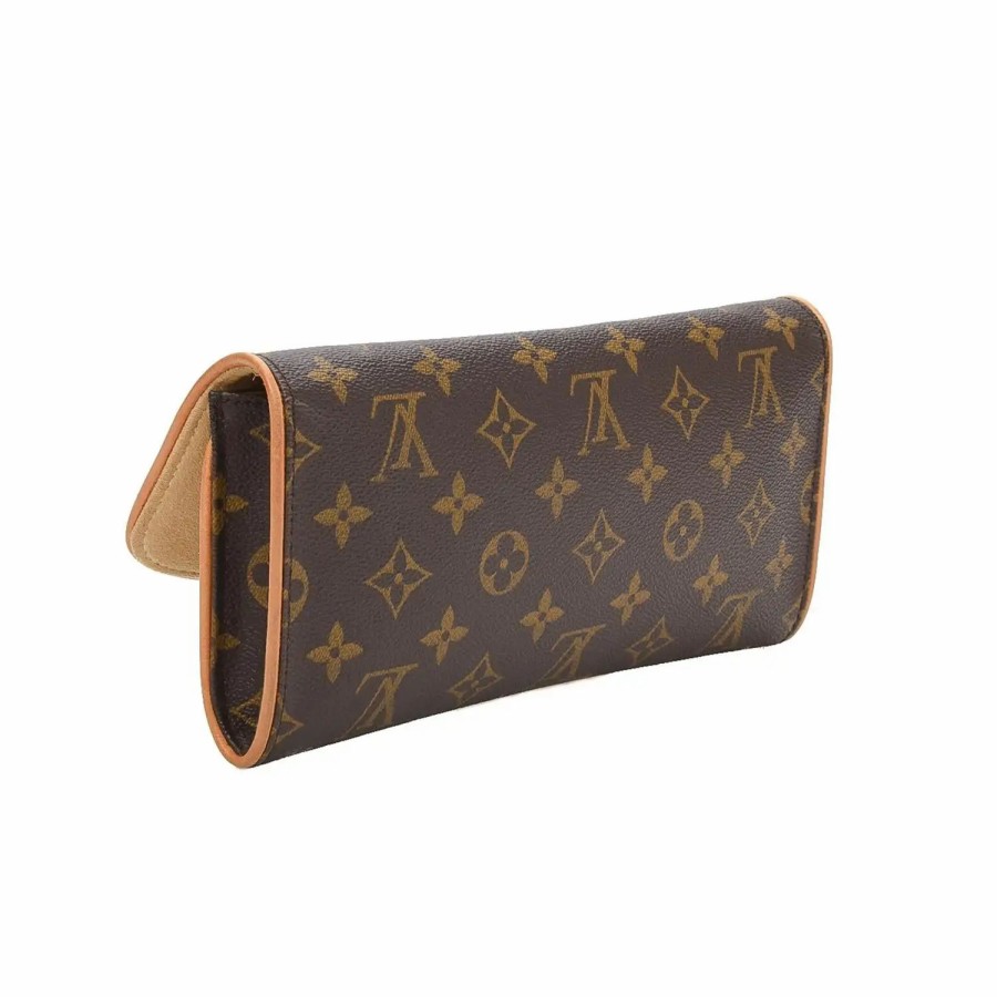 Handbags * | Louis Vuitton Pochette Twin Gm Brown